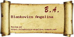 Blaskovics Angelina névjegykártya
